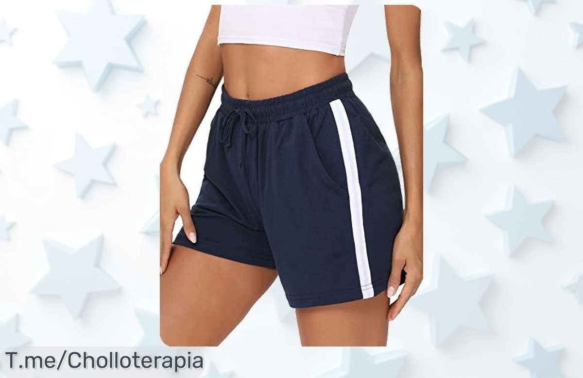 Litherday pantalones cortos mujer con cintura elástica y bolsillos mira este ofertón nunca visto disfruta de comodidad total a precio loco corre antes que se acaben