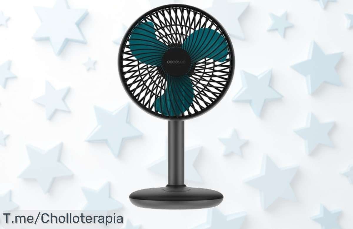 Lleva contigo el ventilador portátil Cecotec con batería potente y panel táctil fácil precio loco descuento brutal oferta única que vuela aprovecha ya este super chollo limitado