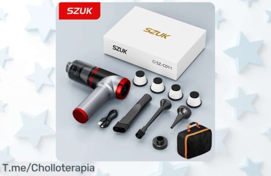 Lleva la mini aspiradora inalámbrica con succión potente que limpia rápido coche y hogar disfruta un super chollo con descuento brutal precio de ganga ¡compra ya antes que se acaben!