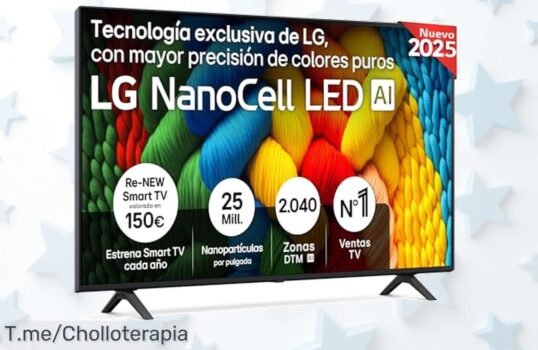 Lleva ya esta LG 55 NanoCell 4K con imagen brutal y control por voz inteligente aprovecha este descuentazo nunca visto a precio loco oferta limitada corre que vuela