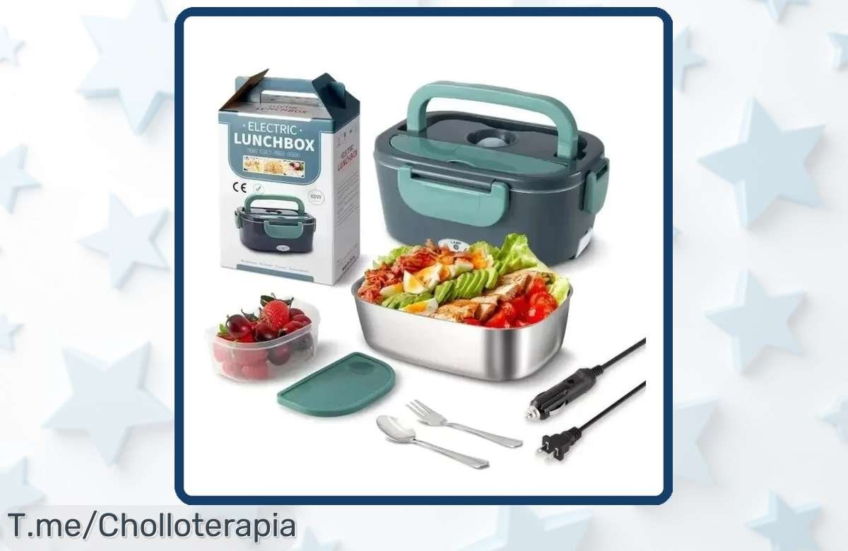 Lunchera eléctrica con 2 compartimentos para calentar tu comida donde quieras precio loco y descuento brutal nunca visto ¡aprovecha este ofertón de unidades limitadas ya!