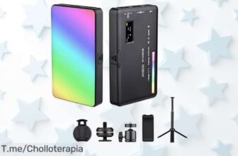 Luz de video led Andoer W140 con colores reales y batería recargable un ofertón que ilumina tus vídeos como nunca antes descuento brutal por tiempo limitado compra ya este precio de ganga
