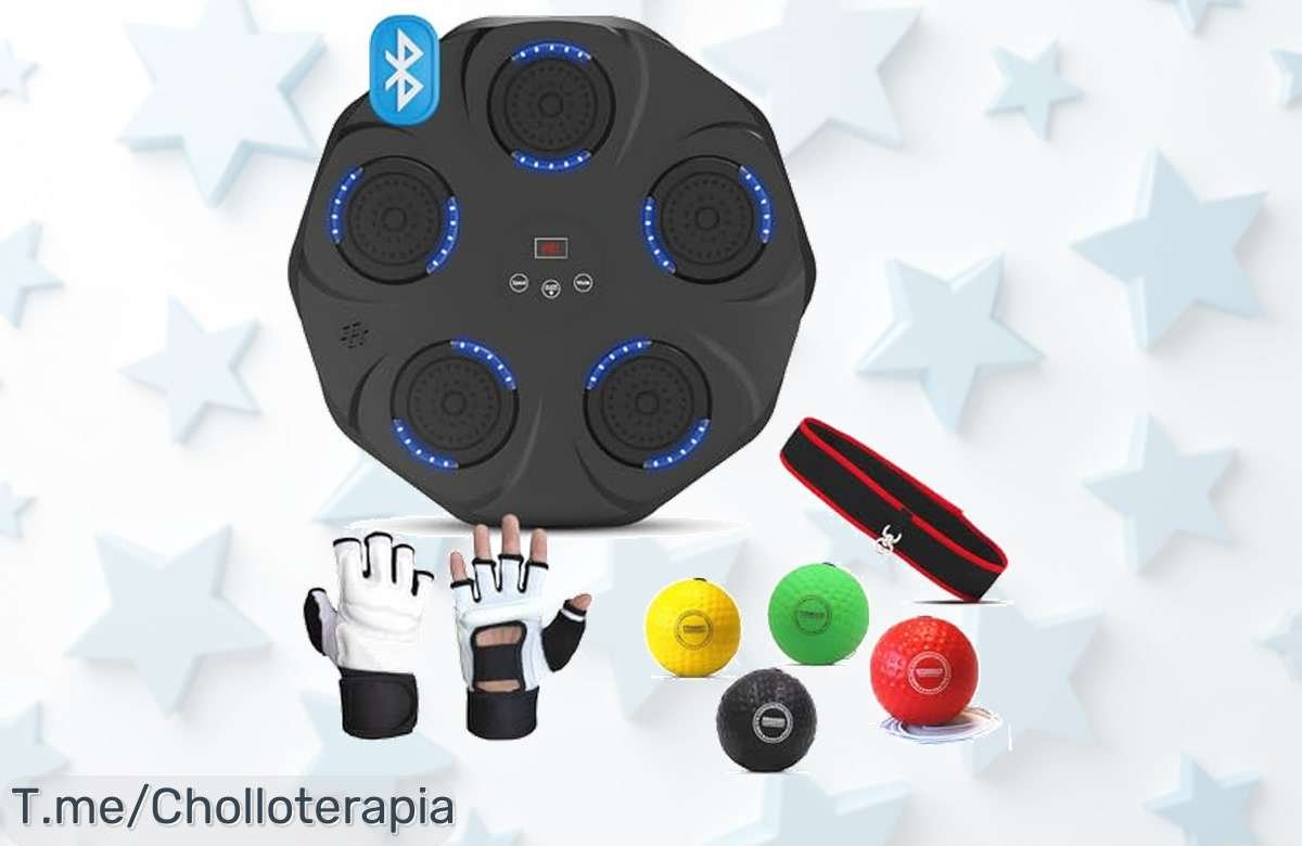 Máquina de boxeo musical con altavoz y guantes incluidos para entrenar reflejos con diversión a velocidad ajustable aprovecha este ofertón nunca visto antes ¡compra ya!