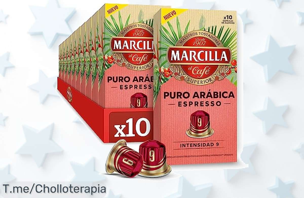 Marcilla cápsulas puro arábica espresso intenso disfruta un sabor natural con este super chollo y descuento brutal oferta limitada corre no lo dejes escapar