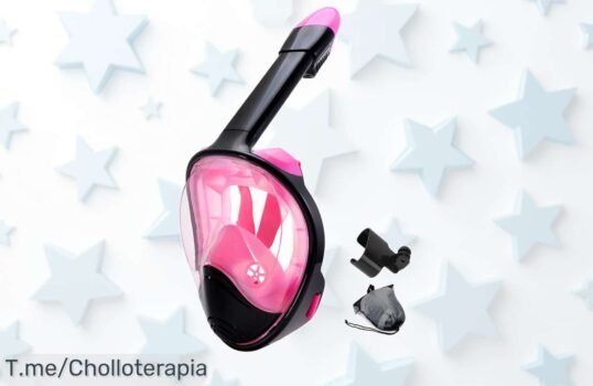 Máscara de snorkel con visión panorámica 180 grados antivaho y cámara incluida gran descuento nunca visto precio de ganga super chollo oferta limitada actúa ya