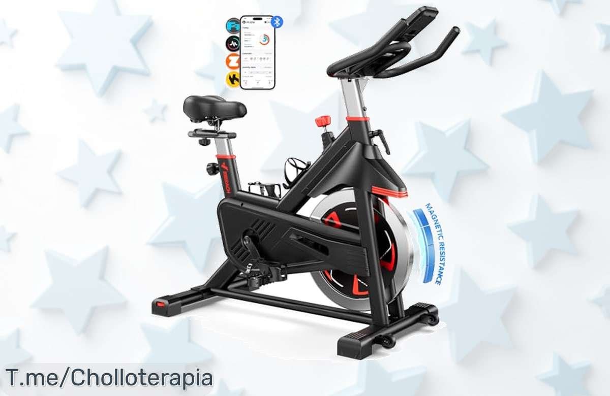 Merach bici estática con resistencia magnética y pantalla LCD disfruta este super chollo never visto precio de ganga usa el cupón ya antes que se agote