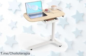 Mesa auxiliar con ruedas y altura ajustable listo en 10 minutos descubre el super chollo con cajón práctico para tu portátil precio loco de ganga oferta nunca vista ¡compra ya!
