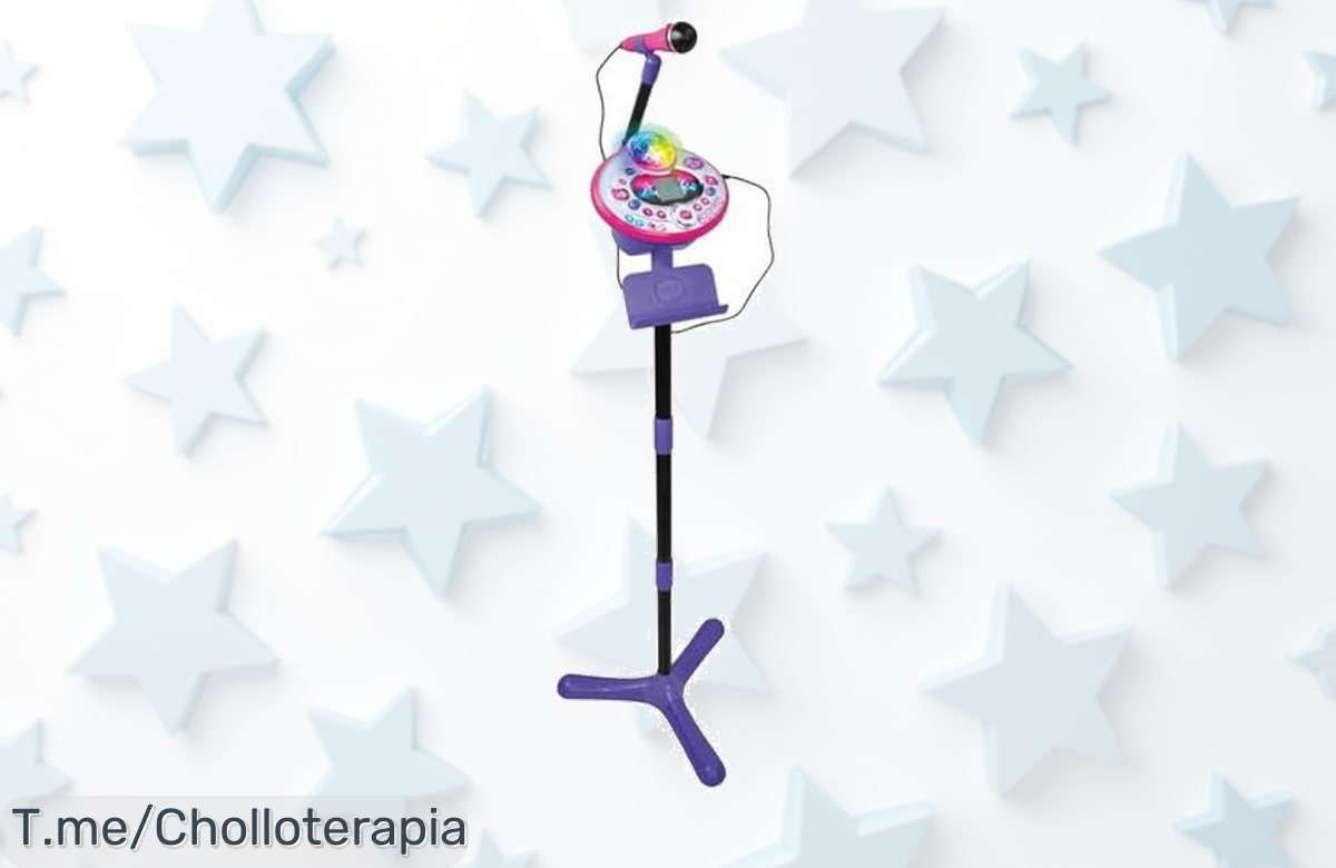 Micrófono karaoke VTech Kidi Superstar 9 en 1 con luces, juegos y grabadora a precio loco nunca visto para cantar como una estrella ¡ofertón de super chollo que vuela corre ya!