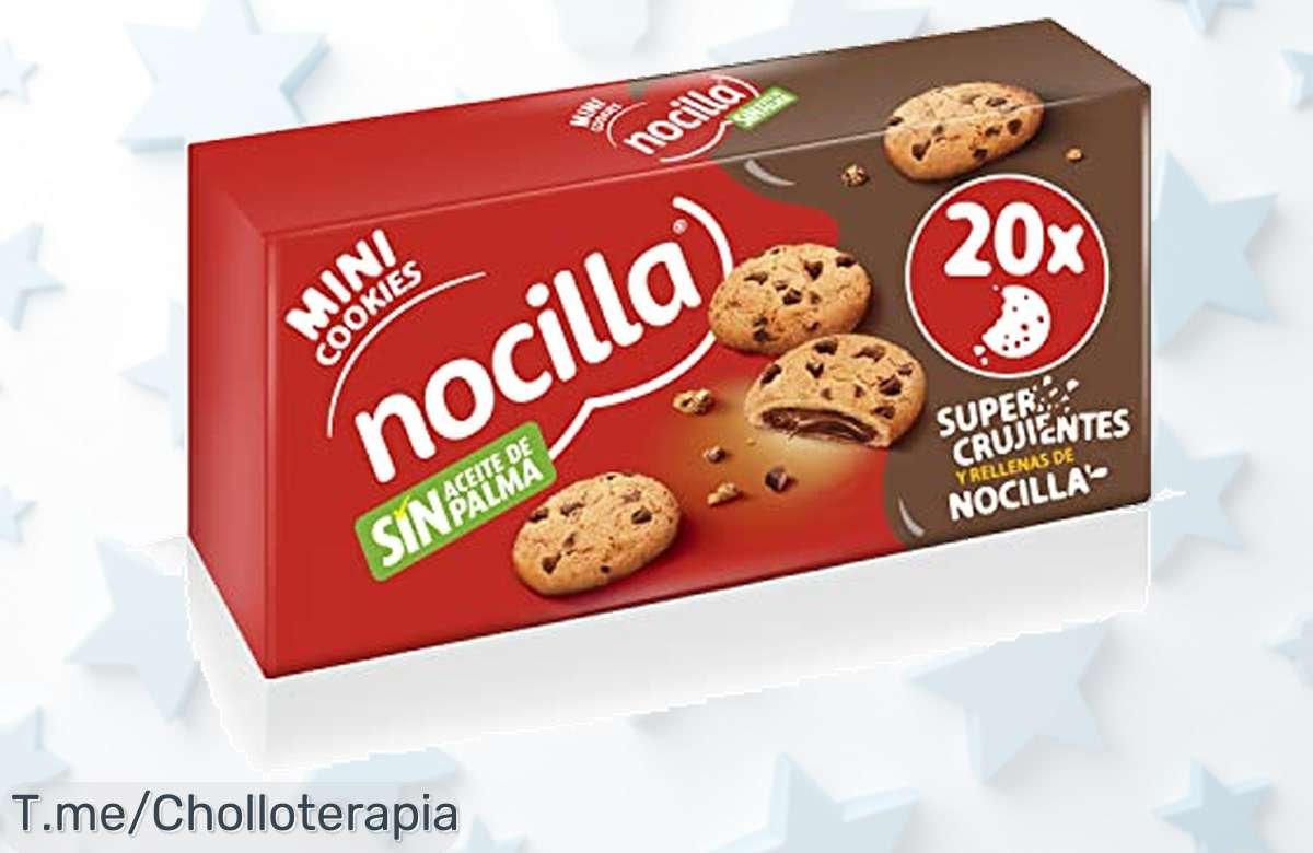 Mini cookies Nocilla con gotas de chocolate rellenas sabor auténtico a precio loco disfruta este ofertón único antes que se agote corre y cómpralo ya