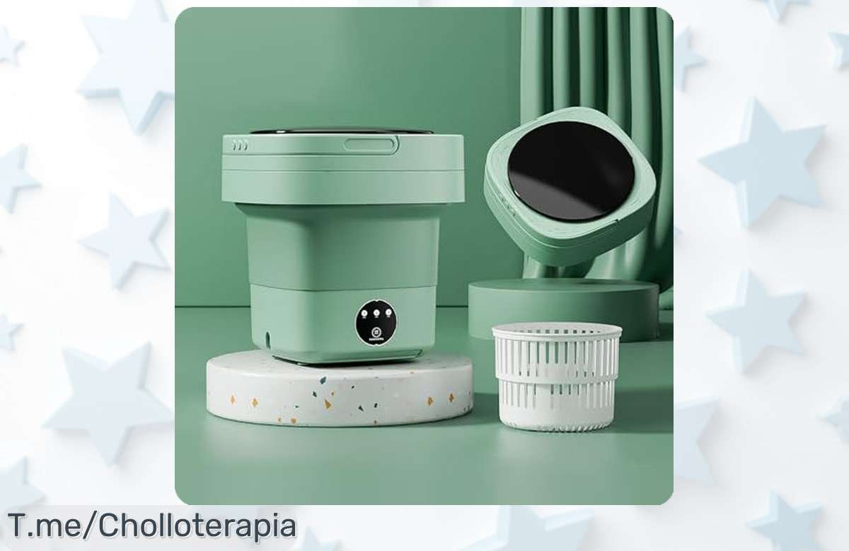 Mini lavadora temusc súper compacta con centrifugado rápido precio loco y descuento brutal que te ahorra tiempo ¡aprovecha este ofertón nunca visto antes ya!
