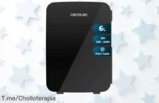 Mini nevera Cecotec bolero 6L con frío y calor controla entre 5 y 65 grados lleva tus bebidas listas ahora mismo aprovecha este ofertón de precio de ganga único que vuela rápido