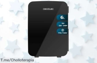 Mini nevera Cecotec bolero 6L con frío y calor controla entre 5 y 65 grados lleva tus bebidas listas ahora mismo aprovecha este ofertón de precio de ganga único que vuela rápido