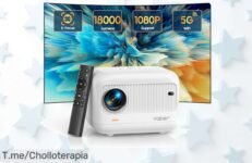 Mini proyector YABER con enfoque eléctrico y WiFi 5G imagen súper nítida a precio de ganga nunca visto aprovecha este ofertón limitado antes que desaparezca