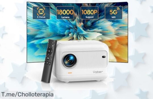 Mini proyector YABER con enfoque eléctrico y WiFi 5G imagen súper nítida a precio de ganga nunca visto aprovecha este ofertón limitado antes que desaparezca