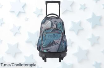 Mochila Totto con ruedas súper resistente y tamaño ideal lleva tu escuela sin esfuerzo aprovecha el super chollo y descuento brutal antes que se agote esta ganga única