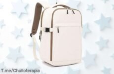 Mochila de viaje Ryanair 20L con puerto USB y bolsillo antirrobo un ofertón único para cuidar tus gadgets carga móvil rápida precio loco limitado compra ya antes que se agote