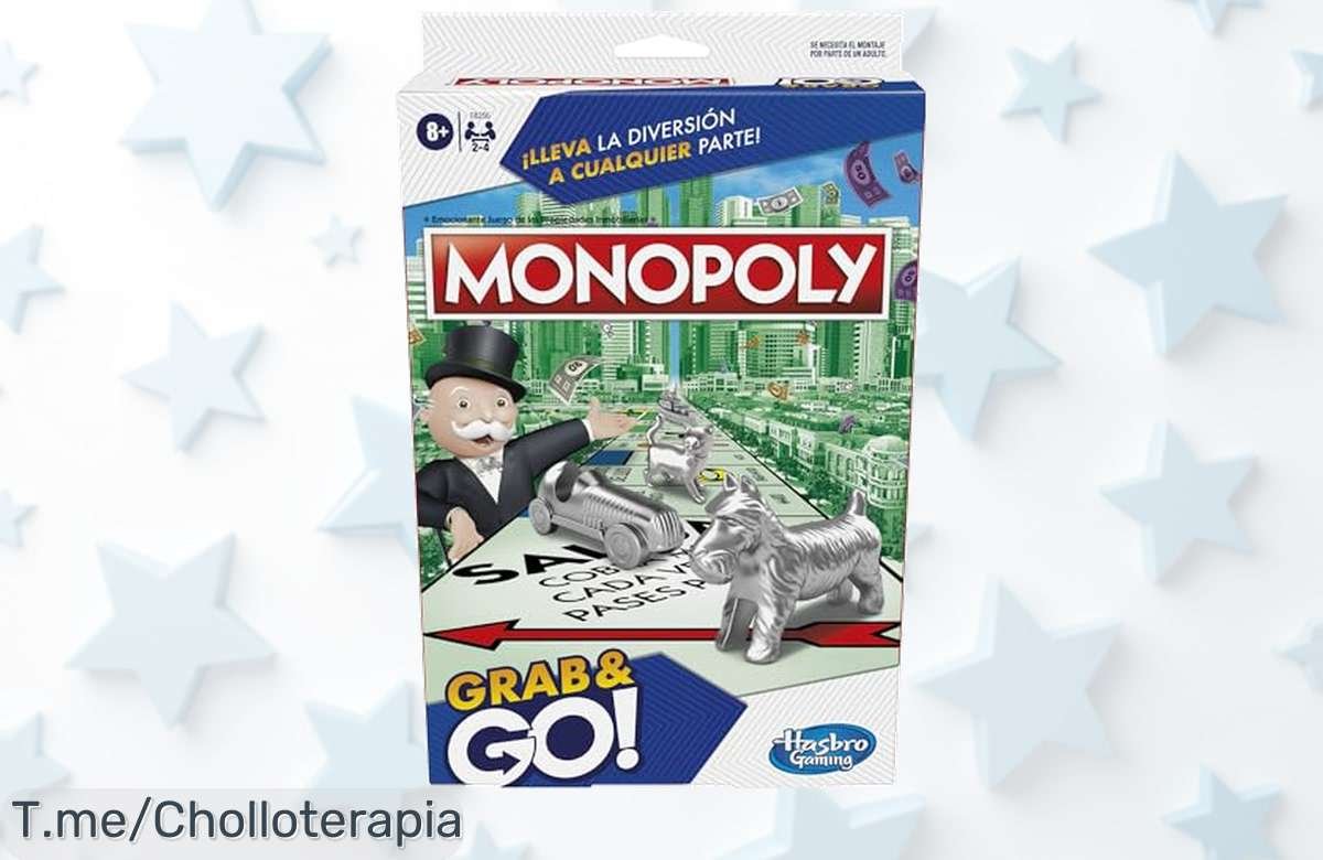Monopoly Grab and Go mini edición diversión portátil y para 24 jugadores con descuento brutal no dejes pasar este ofertón precio loco que vuela compra ya antes que se acabe