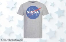 NASA circle logo hombre camiseta con diseño exclusivo y descuento brutal nunca visto un súper chollo para renovar tu estilo corre que vuelan las unidades actúa ya
