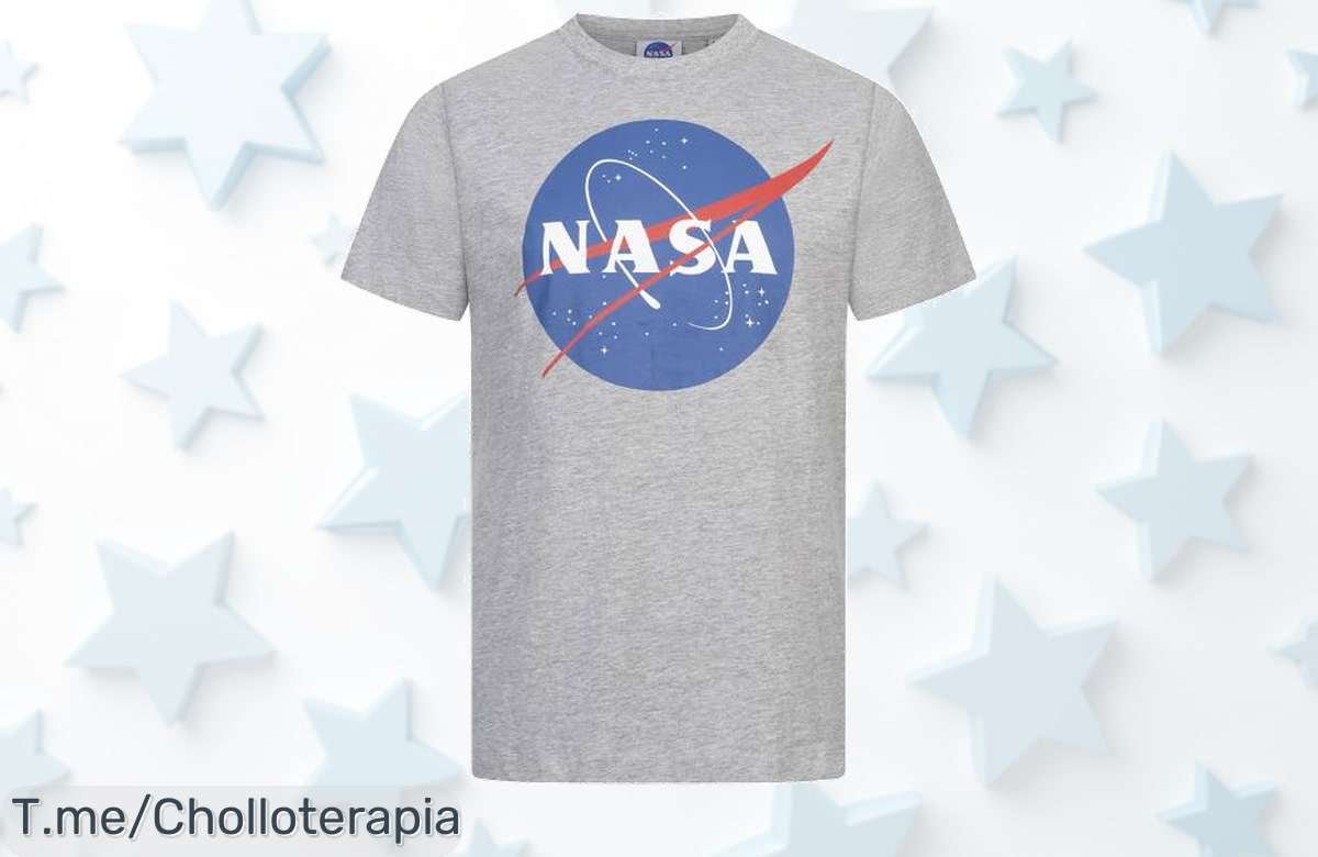 NASA circle logo hombre camiseta con diseño exclusivo y descuento brutal nunca visto un súper chollo para renovar tu estilo corre que vuelan las unidades actúa ya