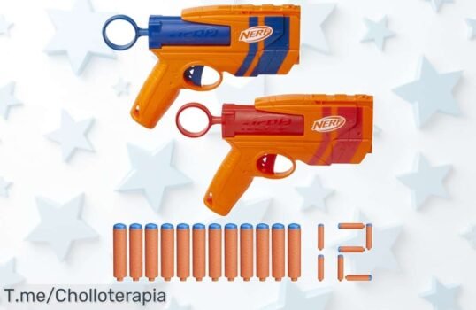 Nerf N Series duo pack con 2 blasters y 12 dardos alcance increíble super chollo y precio loco nunca visto disfruta la diversión corre que vuelan