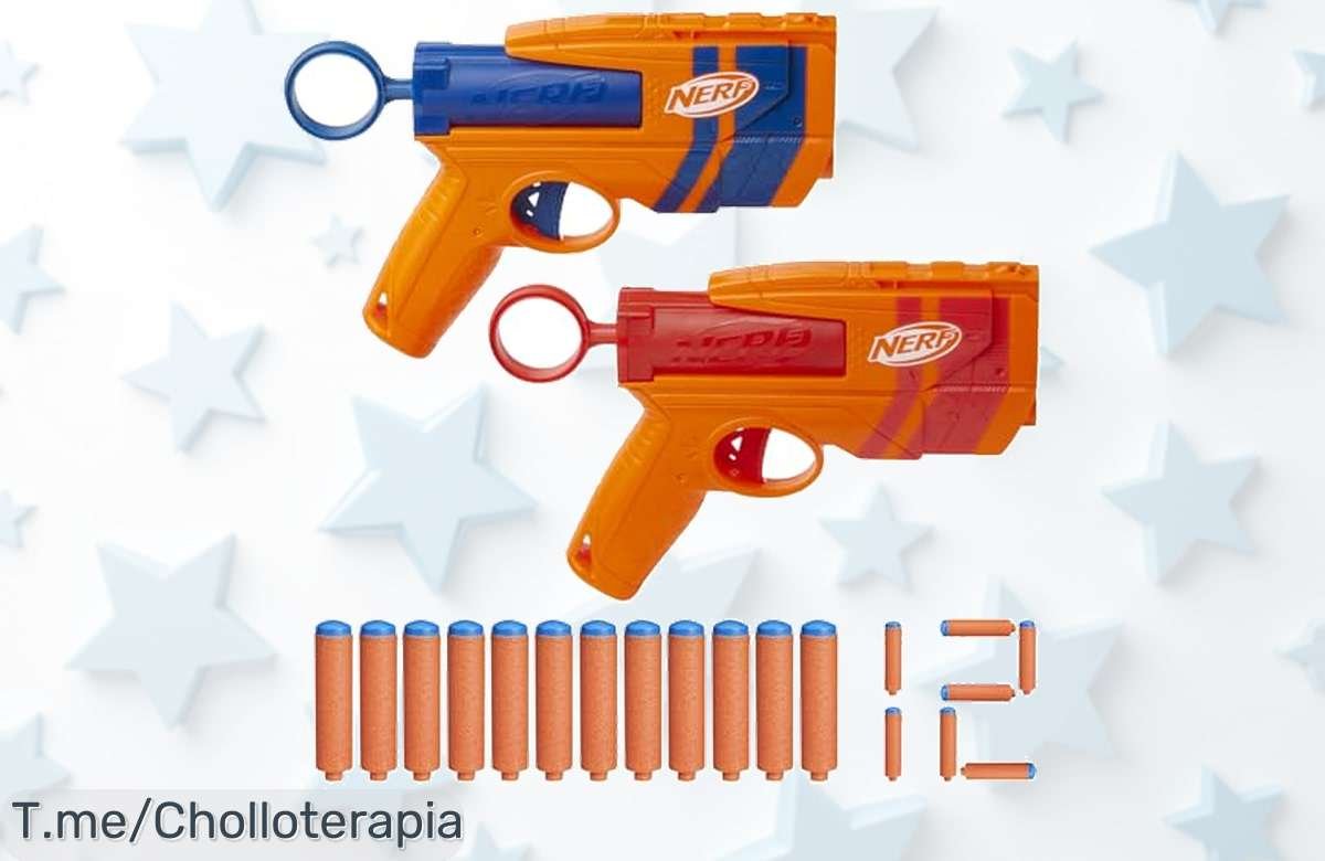 Nerf N Series duo pack con 2 blasters y 12 dardos alcance increíble super chollo y precio loco nunca visto disfruta la diversión corre que vuelan