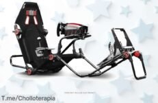 Next Level Racing FGT Lite con ajustes rapidísimos para volante y pedales precio loco nunca visto aprovecha este ofertón de súper chollo que se pliega fácil compra ya antes que acabe