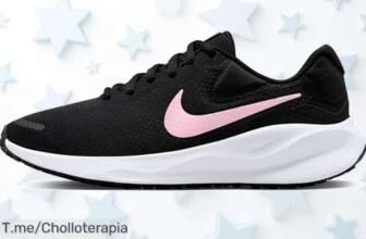 Nike Revolution 7 mujer negro rosa con suela antideslizante ajuste perfecto un ofertón nunca visto a precio de ganga que vuela aprovecha este descuento brutal ya