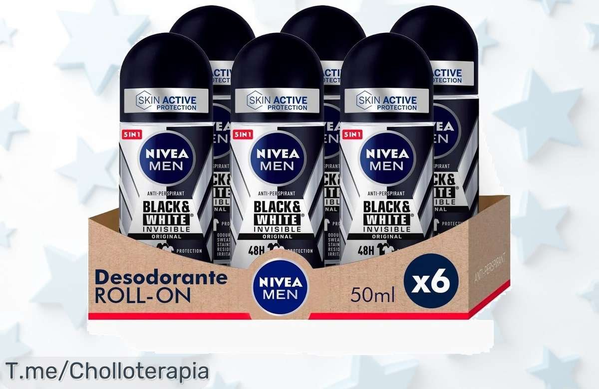 No dejes escapar el super chollo NIVEA MEN Black & White invisible 6 roll on con descuento brutal para no sudar manchas aprovecha ya este ofertón único y limitado