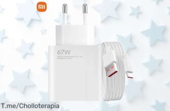 No dejes pasar el cargador Xiaomi 67W con USB tipo A el super chollo que carga tu móvil rapidísimo precio loco y descuento brutal oferta limitada corre por el ofertón