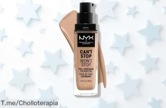 No te pierdas la base que todo aguanta can’t stop won’t stop NYX cobertura total y waterproof con descuento brutal precio loco ¡corre antes de que se acabe esta oferta única!
