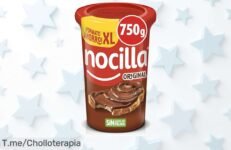 Nocilla tarrina familiar sin aceite de palma ni gluten sabor cremoso que enamora disfruta este super chollo con descuento brutal y precio loco corre no esperes más