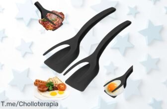 Nuevo 2 en 1 súper chollo espátula con pinzas antiadherentes que cocina fácil y sin líos aprovecha este descuento brutal precio de ganga por tiempo limitado actúa ya