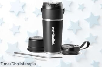 Nutribullet Flip con motor potente tritura hielo y frutas congeladas sin esfuerzo vaso termo que conserva frío 24h y batería para 14 batidos aprovecha este ofertón único precio loco por tiempo limitado compra ya