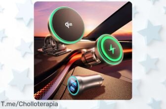 Olvídate de cables con Lisen 15 W Magsafe soporte que carga rápido y se engancha fácil en el coche por un precio loco ¡ofertón limitado, corre antes que acabe!
