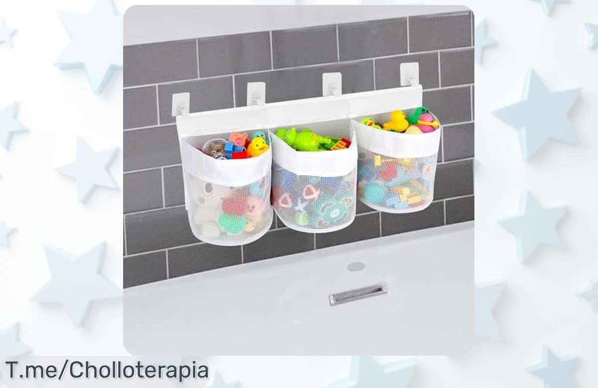 Organiza el baño sin líos con almacenamiento para juguetes de bañera rápido y resistente precio loco descuento brutal oferta nunca vista corre que vuelan