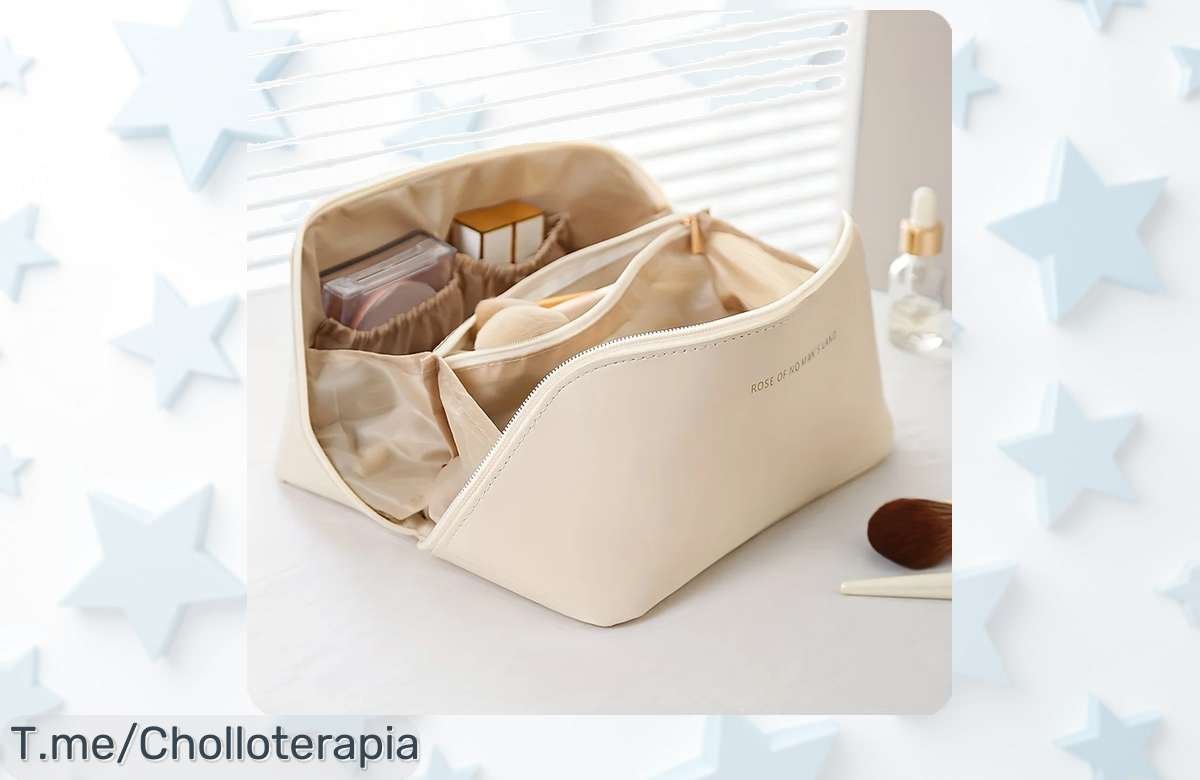 Organizador de maquillaje con cremallera lujo y diseño único precio loco que mantiene todo en orden aprovecha este ofertón brutal antes que se agoten rápido