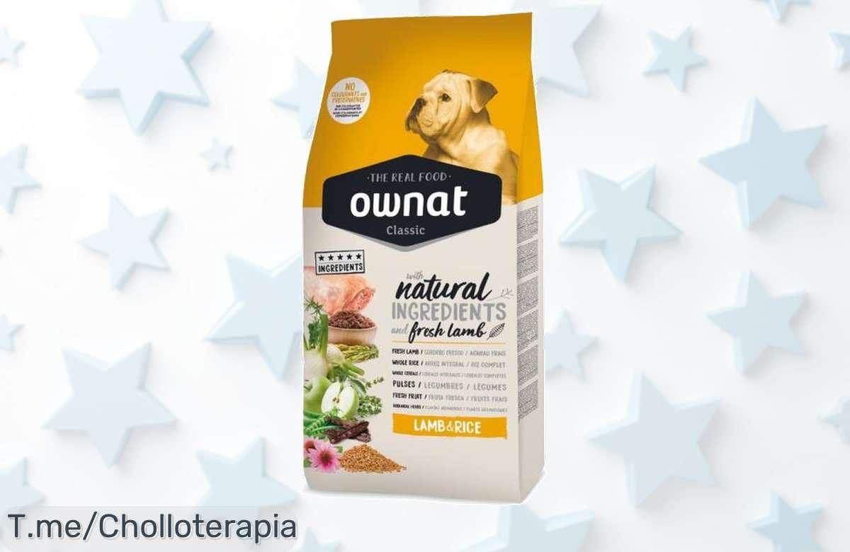 Ownat Classic Lamb&Rice pienso para perros calidad top con receta natural sabor increíble Aprovecha este super chollo y descuento brutal nunca visto ¡compra ya antes que se acabe!