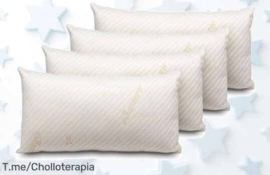 Pack 4 almohadas visco cashmere soporte firme para cervicales con descuento brutal nunca visto precio de ganga aprovecha este super chollo oferta limitada actúa ya