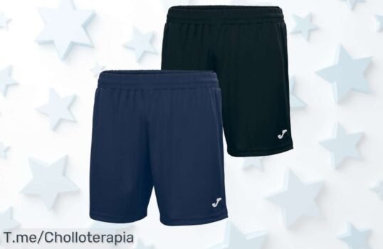 Pack de 2 shorts Joma marino y negro súper transpirable diseño top precio loco descuento brutal nunca visto aprovecha este super chollo oferta limitada ¡corre!