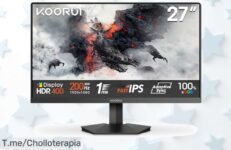 Pantalla gaming 27 Full HD con 200Hz y respuesta de 1ms precio loco nunca visto aprovecha el super chollo con colores HDR400 oferta limitada compra ya