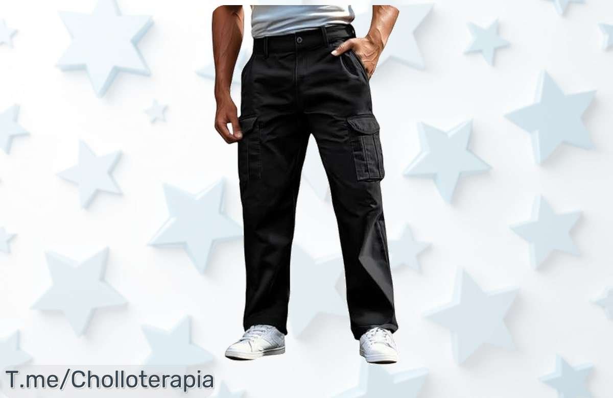 Pantalones cargo vintage para hombre con elasticidad top en precio loco y descuento brutal nunca visto acaba ya este super chollo único y exclusivo actúa rápido