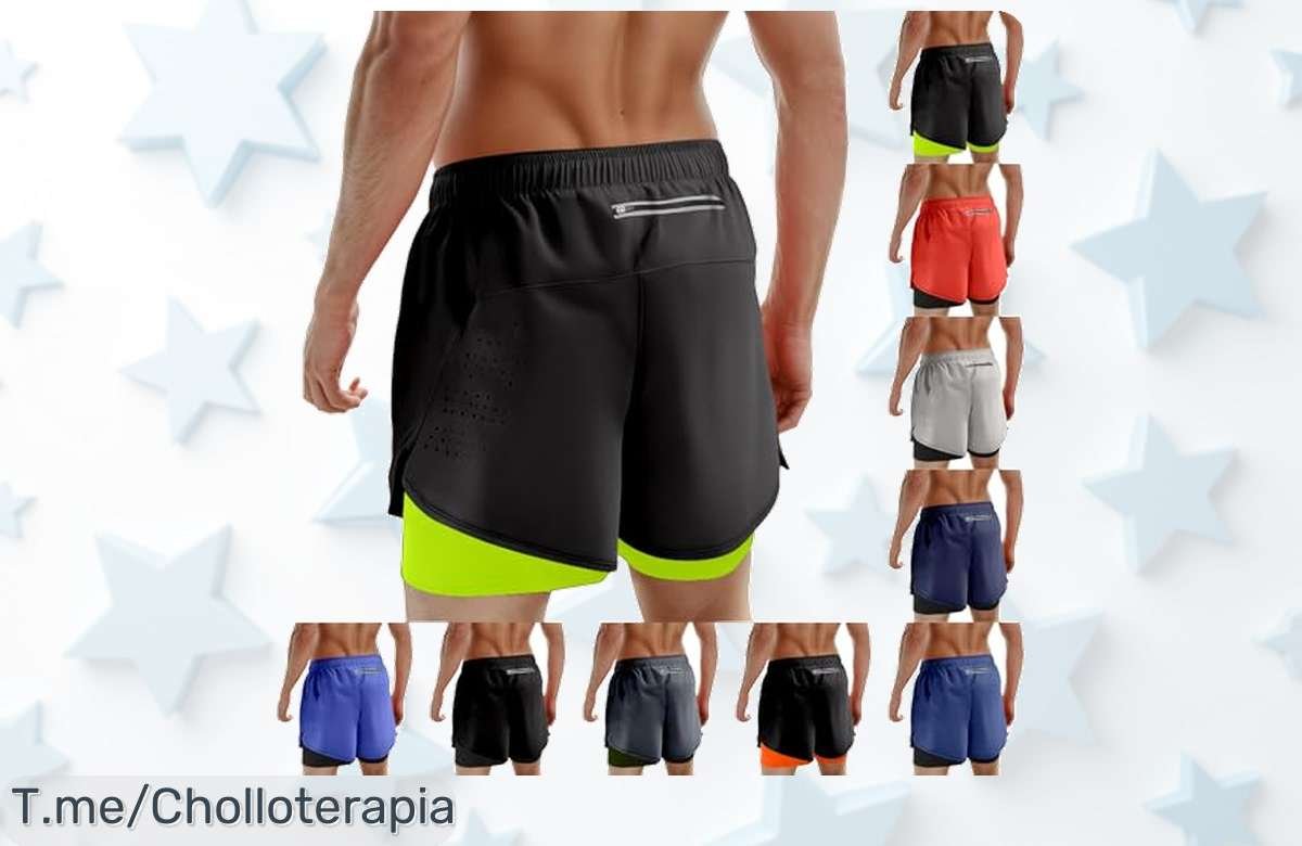 Pantalones cortos de running con secado rápido y bolsillo seguro el ofertón brutal que necesitas para entrenar fresco aprovecha este precio loco antes que se acabe