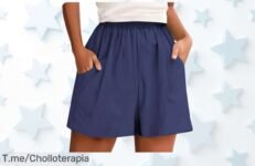 Pantalones cortos mujer cintura alta con bolsillos grandes precio loco aprovecha este ofertón único y descuento brutal que nunca visto corre antes de que se acabe