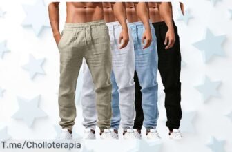 Pantalones hombre verano súper chollo con cintura elástica y bolsillos múltiples para máxima comodidad y estilo fresco aprovecha este ofertón de precio loco ¡date prisa que vuelan!