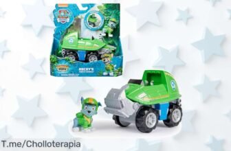 Patrulla Canina Rocky Jungle Pups con vehículo tortuga transformable el super chollo que transforma la aventura en selva disfruta de un descuento brutal oferta nunca vista corre ya