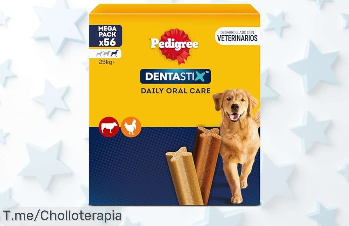 Pedigree Dentastix 56 unidades para perros grandes limpieza y aliento fresco con descuento brutal ¡precio loco, ofertón nunca visto que vuela vuelve ahora antes que se acabe!