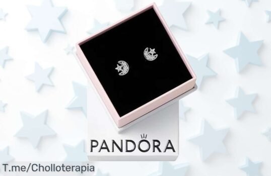 Pendientes Pandora luna con brillo único que enamora pilla este ofertón de precio loco y dale a tu estilo ese toque mágico antes de que se acabe esta ganga nunca vista