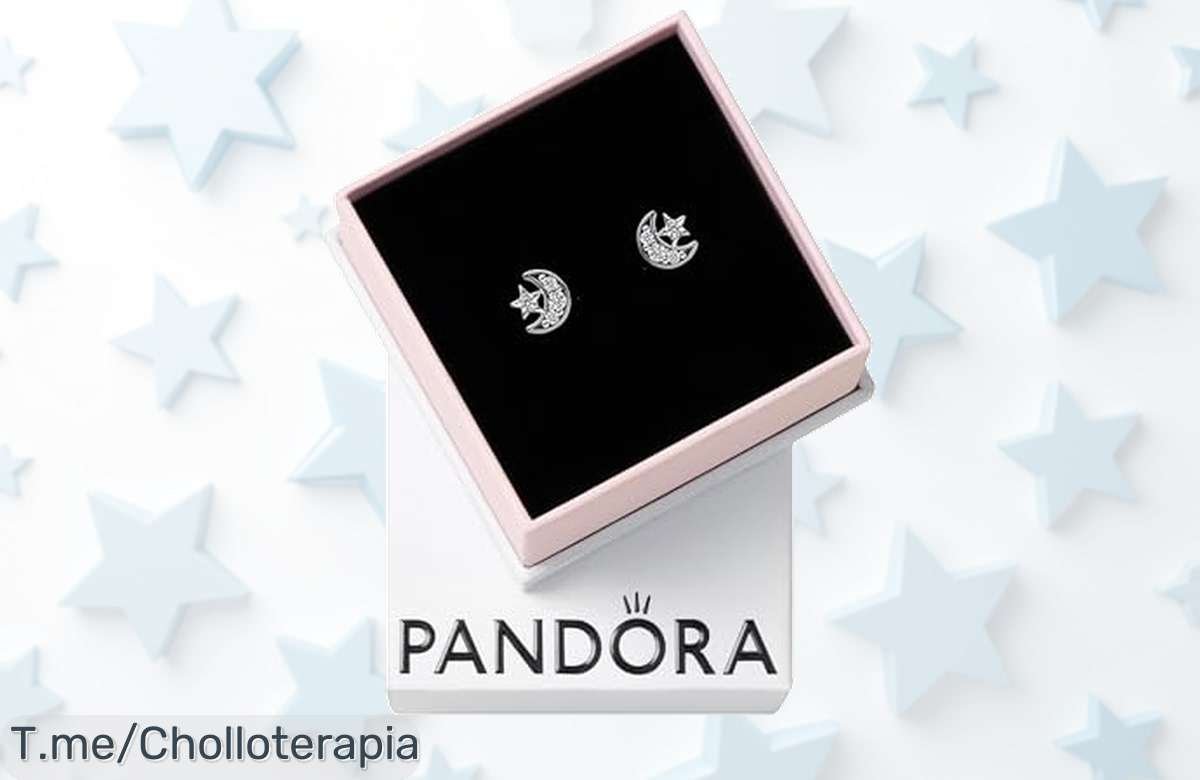 Pendientes Pandora luna con brillo único que enamora pilla este ofertón de precio loco y dale a tu estilo ese toque mágico antes de que se acabe esta ganga nunca vista