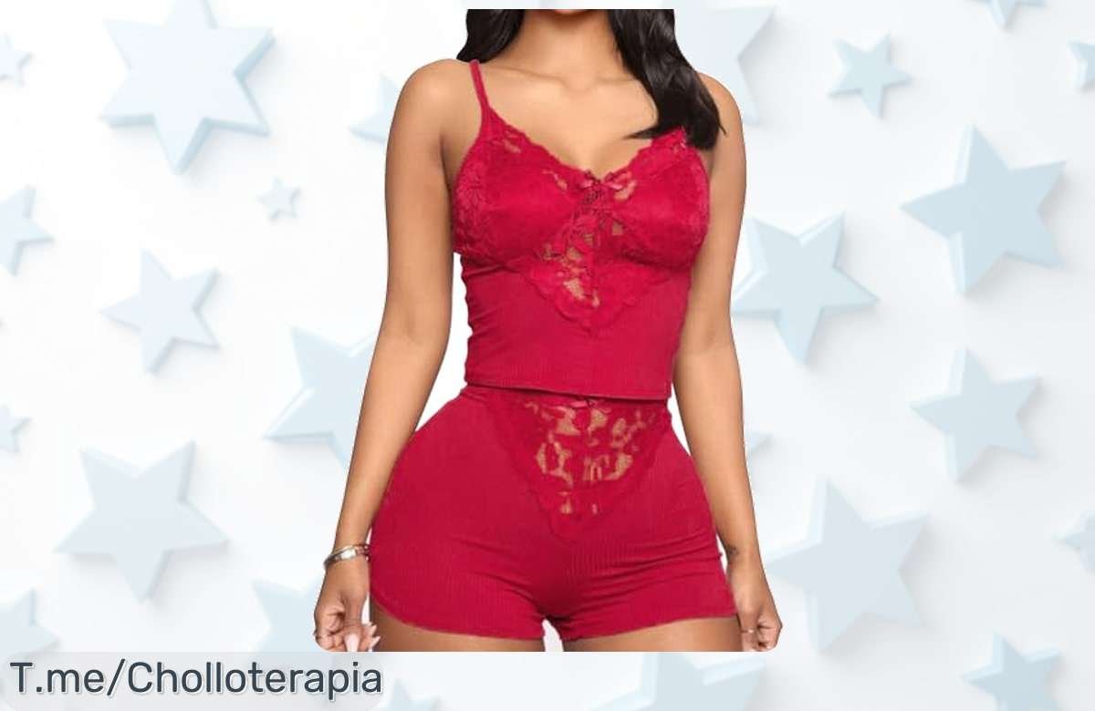 Pijama mujer satohom verano con encaje sexy que estiliza tu figura precio de ganga nunca visto aprovecha este ofertón único antes que se agote