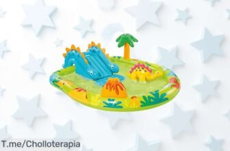 Piscina hinchable intex con tobogán y dinosaurio precio loco nunca visto lleva ya este ofertón de diversión a casa oferta limitada corre que vuela